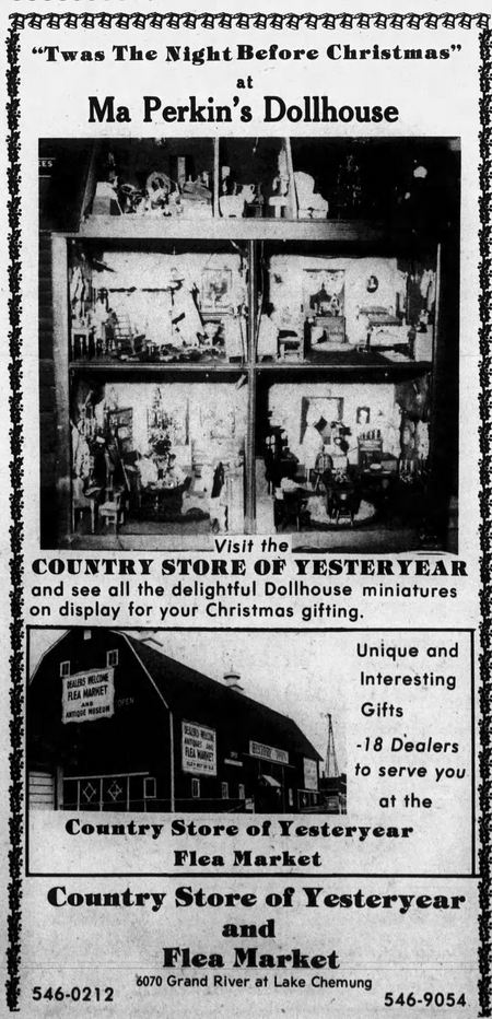 Country Store of Yesteryear (History Town) - Nov 1975 Ad (newer photo)